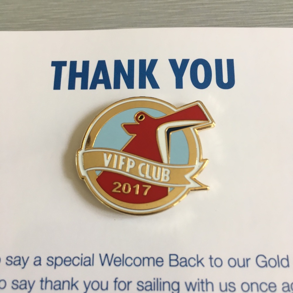 NEW! Carnival Cruise Line 2017 VIFP Club Lapel Pin Gold Member Loyalty